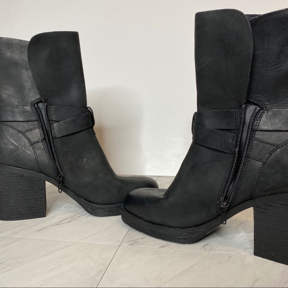 New! Korks Meegan Mid Shaft Black Leather Boot 9.5 - Picture 5 of 14